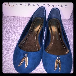 LC Lauren Conrad Suede Ballet Flats- New Size 7